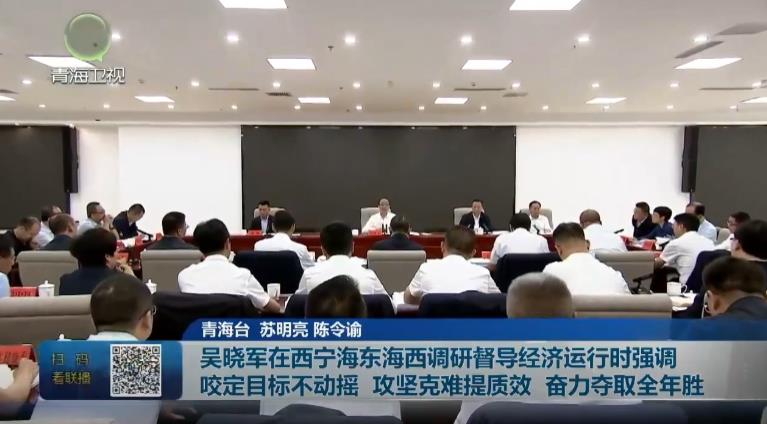 吳曉軍在西寧海東海西調(diào)研督導(dǎo)經(jīng)濟(jì)運(yùn)行時強(qiáng)調(diào) 咬定目標(biāo)不動搖 攻堅(jiān)克難提質(zhì)效 奮力奪取全年勝