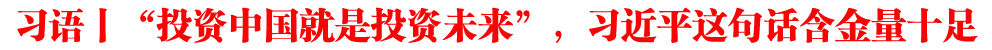 習語丨“投資中國就是投資未來”，習近平這句話含金量十足