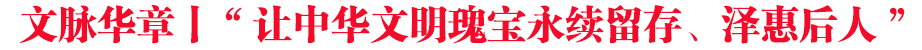 文脈華章丨“讓中華文明瑰寶永續(xù)留存、澤惠后人”
