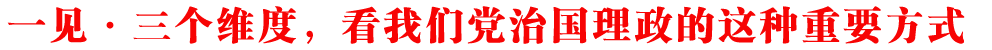 一見·三個維度，看我們黨治國理政的這種重要方式